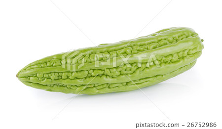 Momordica charantia on white background Momordica charantia on white background 26752986