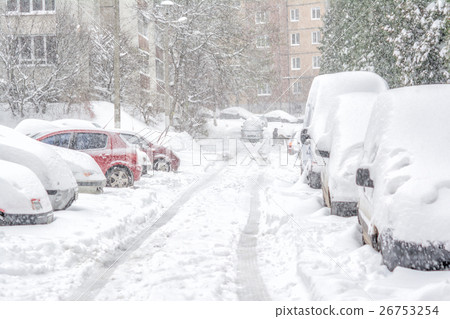Car covered with snow. Moscow Russia 26753254