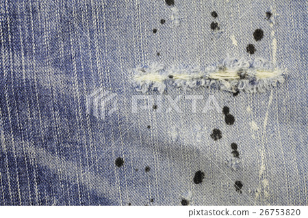 Jeans torn denim texture, Jeans background. 26753820