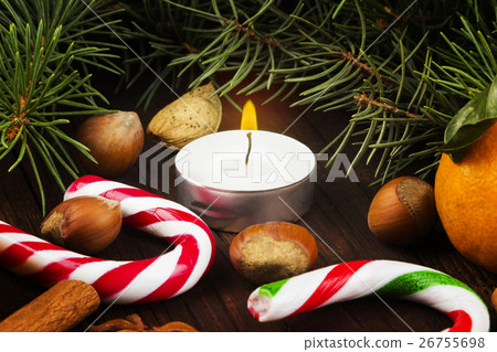 Christmas jewelry - candles, fir-tree, nuts Christmas jewelry - candles, fir-tree, nuts 26755698