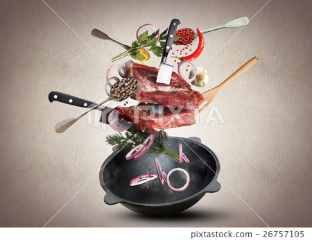 Meat and beef meatballs with vegetables Meat and beef meatballs with vegetables 26757105