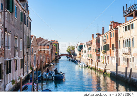 canal and houses in Cannaregio in Venice city canal and houses in Cannaregio in Venice city 26758804