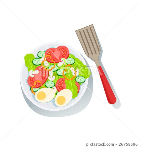 Salad With Eggs And Fresh Organic Vegetables Salad With Eggs And Fresh Organic Vegetables 26759596