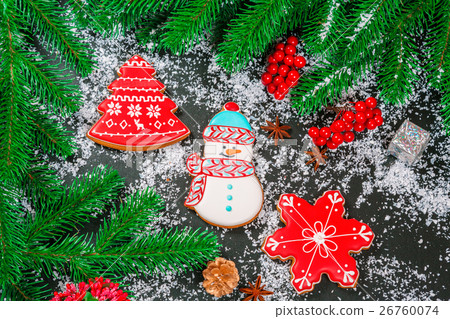 Beautiful Christmas background with decorations 26760074