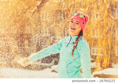 Girl having fun time in park 26760225