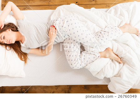 Tired girl sleeping. 26760349