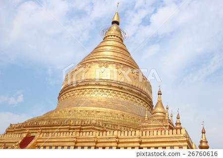 Bagan ruins Shoezie-gon-Paya pagoda Bagan ruins Shoezie-gon-Paya pagoda 26760616