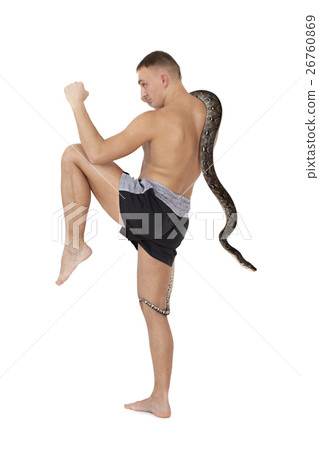 Fighter with python snake Fighter with python snake 26760869