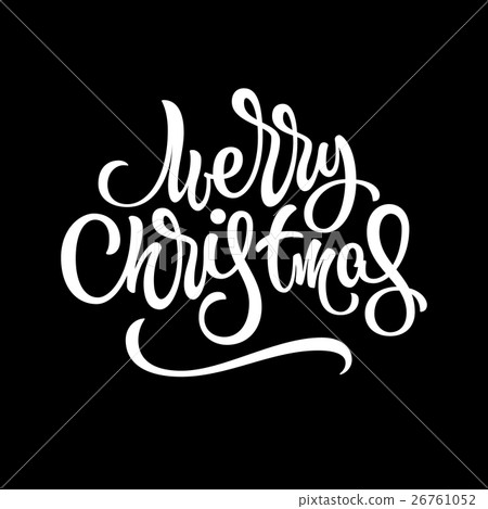 Merry Christmas Lettering Badge 26761052