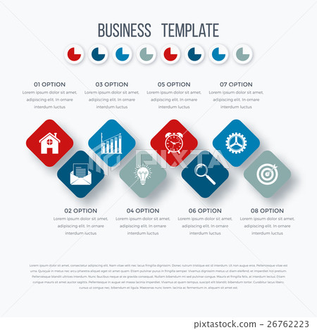 Vector square infographics with icons. 26762223