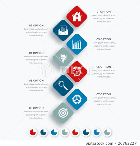 Vector square infographics with icons. - Stock Illustration [26762227 ...