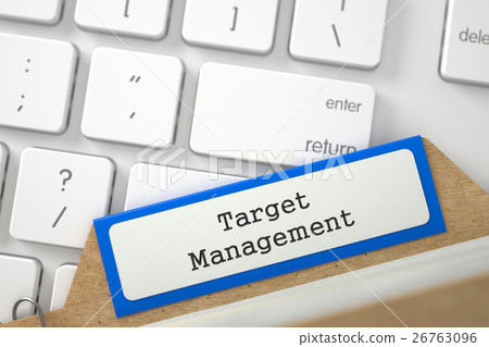 Index Card with Target Management. 3D. 26763096