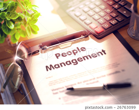 People Management - Text on Clipboard. 3D. People Management - Text on Clipboard. 3D. 26763099