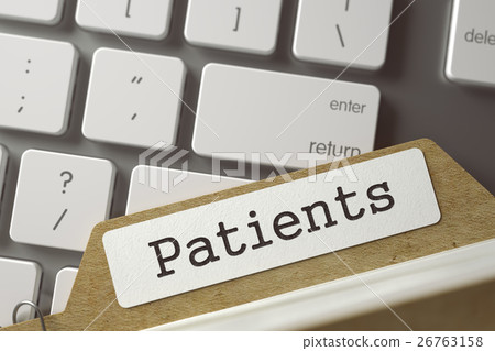 File Card with Inscription Patients. 3D. 26763158