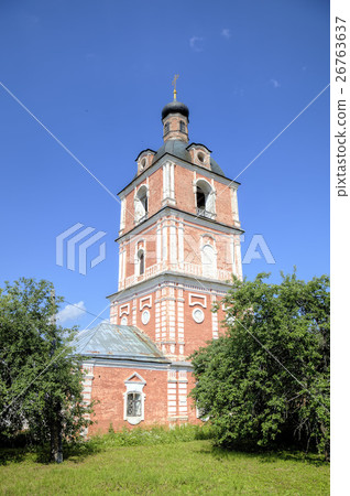 Bell tower of the church of the Epiphany. Goritsky Bell tower of the church of the Epiphany. Goritsky 26763637