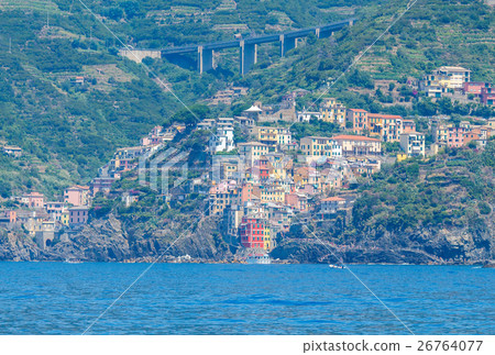 Riomaggiore. Italian village on the coast. 26764077