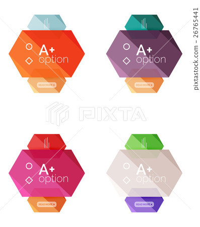Geometric option infographic templates 26765441