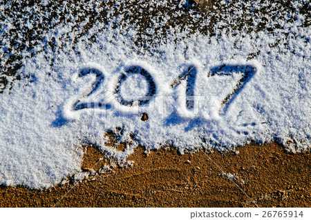New Year 2017 greeting, numbers written New Year 2017 greeting, numbers written 26765914