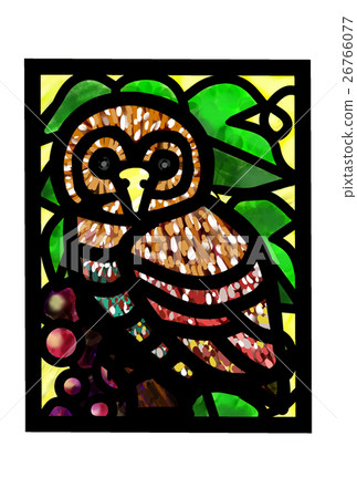 Owl large and grape stained glass wind Owl large and grape stained glass wind 26766077