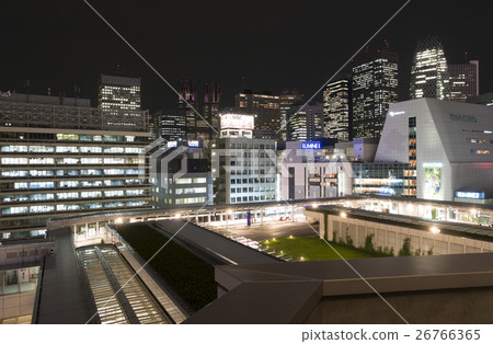 Busta Shinjuku Shinjuku Station and high-rise building group at Nishi-Shinjuku Night view Busta Shinjuku Shinjuku Station and high-rise building group at Nishi-Shinjuku Night view 26766365