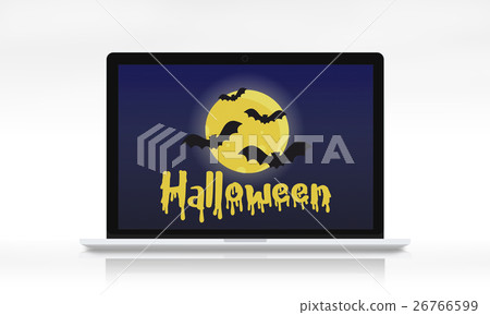 Halloween Bat Pumpkin Lantern Scary Graphic Concept Halloween Bat Pumpkin Lantern Scary Graphic Concept 26766599
