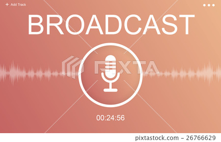 Microphone Audio Podcast Broadcast Media Graphic Concept 26766629