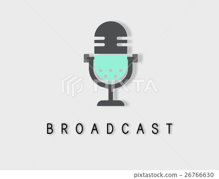 Microphone Audio Podcast Broadcast Media Graphic Concept 26766630