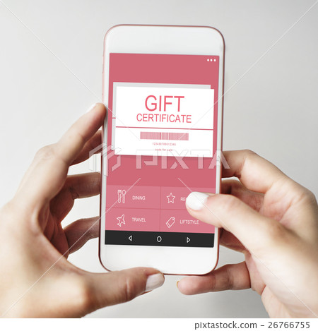 Gift Certificate Voucher Coupon Discount Concept 26766755