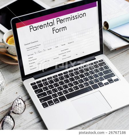 Parental Permission Form Consent Endorsement Concept Parental Permission Form Consent Endorsement Concept 26767186