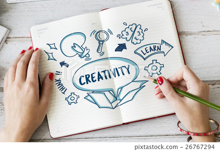 Ideas Outside Box Brainstorm Sketch Concept 26767294