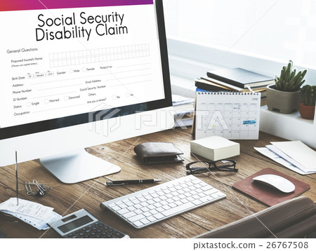 Social Security Disability Claim Concept Social Security Disability Claim Concept 26767508