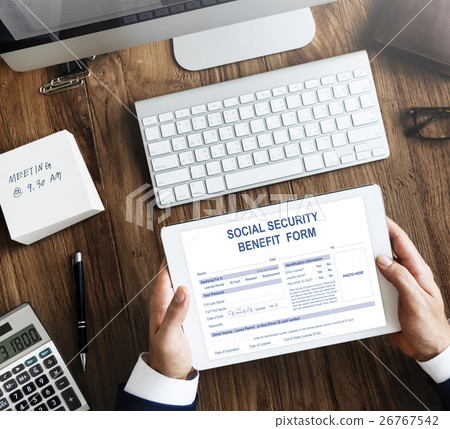 Social Security Benefit Form Application Concept Social Security Benefit Form Application Concept 26767542