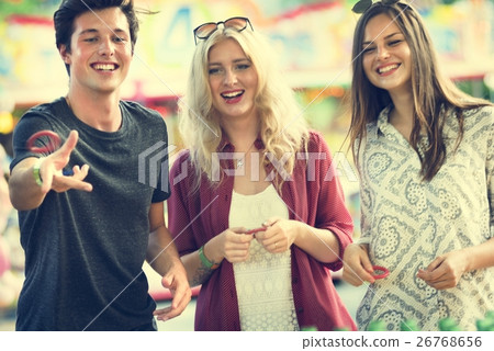 Amusement Carnival Theme Park Funfair Festival Concept 26768656