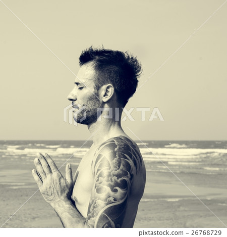 Yoga Meditation Concentration Peaceful Serene Relaxation Concept 26768729