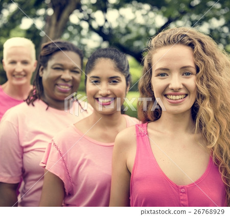 Women Breast Cancer Support Charity Concept Women Breast Cancer Support Charity Concept 26768929