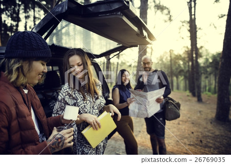People Friendship Hangout Traveling Destination Camping Concept 26769035