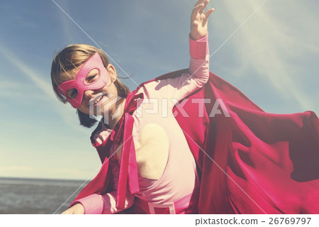 Little Girl Super Hero Concept Little Girl Super Hero Concept 26769797