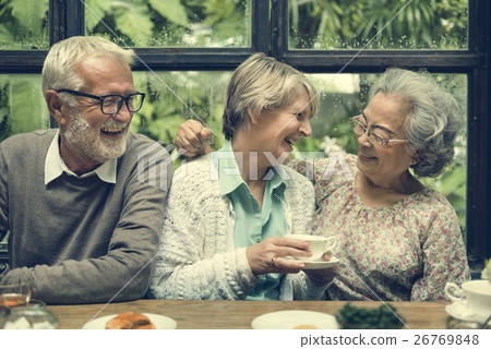 Group of Senior Retirement Meet up Happiness Concept Group of Senior Retirement Meet up Happiness Concept 26769848