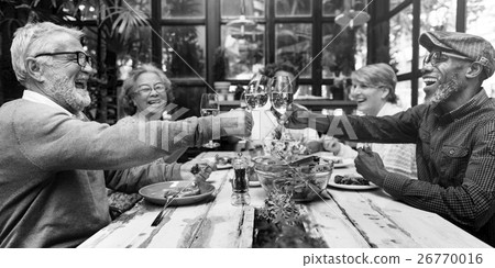 Group of Senior Retirement Meet up Happiness Concept 26770016