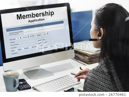 Membereship Application Form Register Concept Membereship Application Form Register Concept 26770461