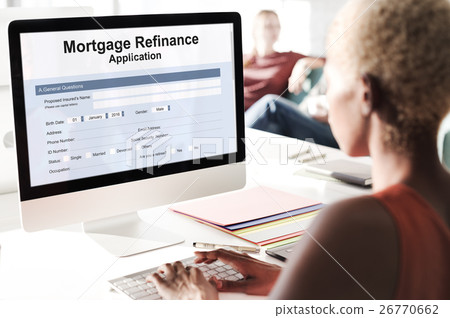 Mortgage Refinance Application Form Concept Mortgage Refinance Application Form Concept 26770662