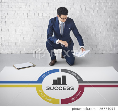 Target Achievement Mission Bar Chart Concept 26771051