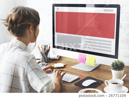 Web Design Template Copy Space Concept 26771109