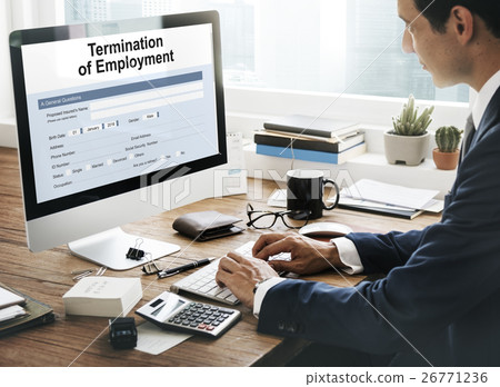 Termination Employment Job Form Concept Termination Employment Job Form Concept 26771236