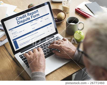 Credit Report Dispute Form Insurance Concept Credit Report Dispute Form Insurance Concept 26771460