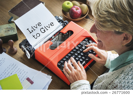 Live to Give Helping Hands Support Concept 26771600