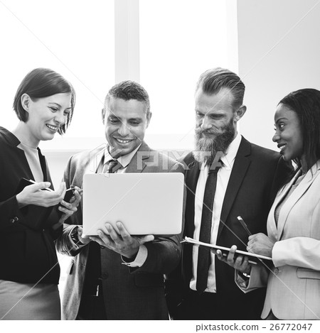 Business Team Working Research Planning Concept Business Team Working Research Planning Concept 26772047
