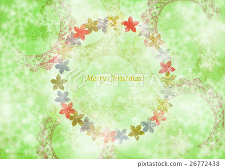 聖誕花環留言卡 26772438