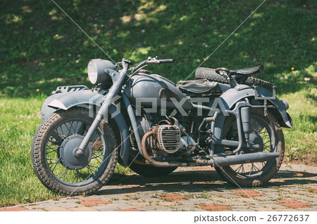 Rarity Three-Wheeled Motorcycle With Sidecar Of 26772637
