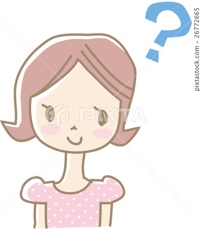 懷疑的年輕女子(粉紅色) 懷疑的年輕女子(粉紅色) 26772665